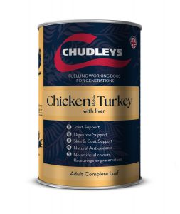 Chudleys Complete Wet Adult Working Dog Rich in Chicken and Turkey with Liver Wet Dog Food Cans - 12 x 395g