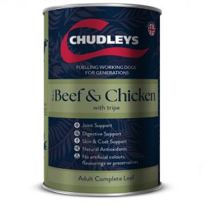Chudleys Complete Wet Adult Working Dog Rich in Beef & Chicken with Tripe Wet Dog Food Cans - 12 x 395g